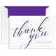 Large Script Folded Thank You Note Cards Image 1 of 5
